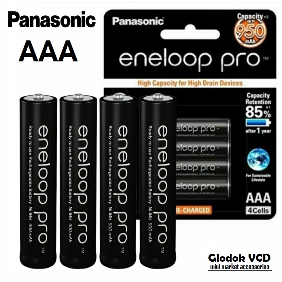 Baterai Panasonic eneloop Pro Rechargeble Battery AAA 900mAh 4pcs