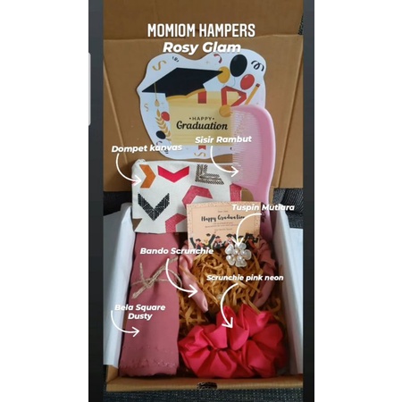 

HAMPERS HIJAB LIMITED EDITION GIFTBOX KADO BITRHDAY/GRADUATION/ ANNIVERSARY Rosy Glam