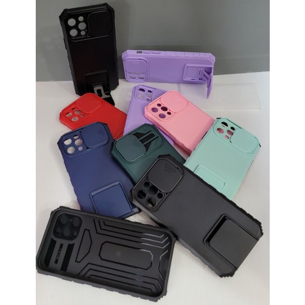 SK Case Sliding Camera Kickstand Realme C2 C21Y C31 C35 vivoo Y17 Y20 Y95 Y12 Y12s Y15 Y91 Y93 Y11 Y20s