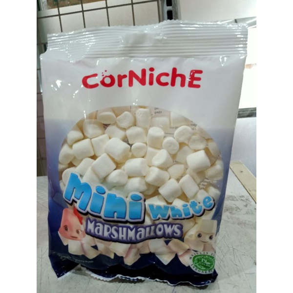 

CORNICHE MINI WHITE MARSHMALLOWS COCOK UNTUK COKELAT FONDUE,KUE,BARBEQUE MARSHMELLOW,ES KRIM