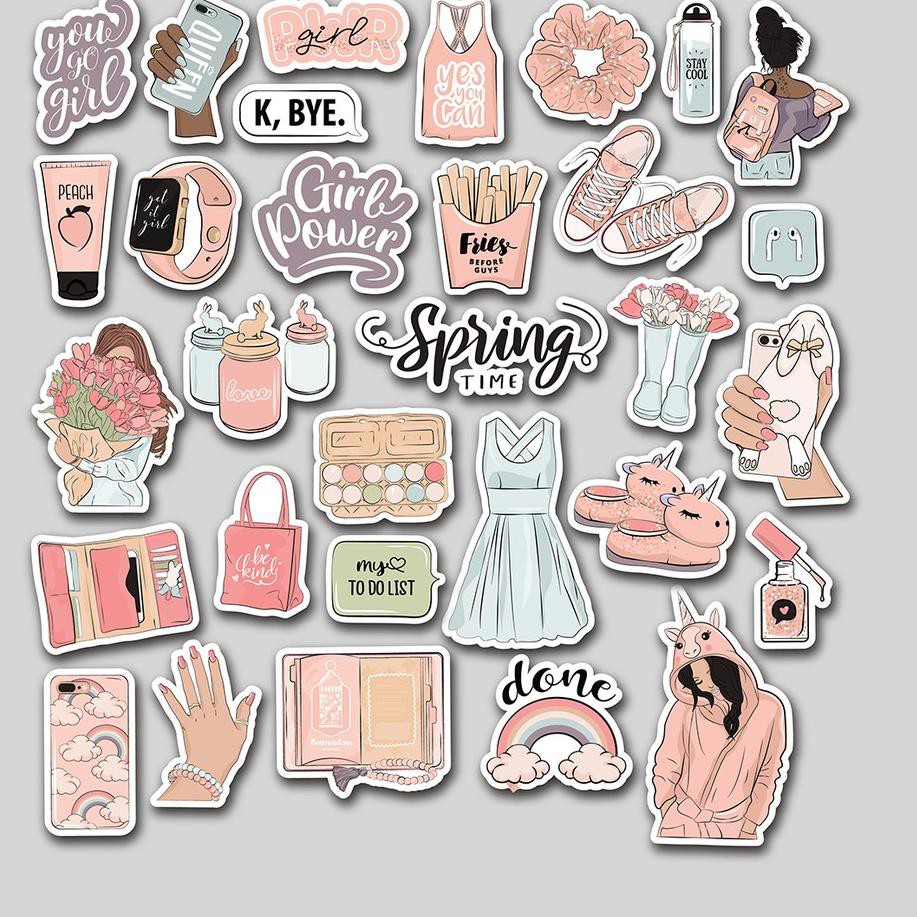 

{Original} STICKER PACK GIRL AESTHETIC VSCO | STICKER TUMBLR LAPTOP KOPER HELM