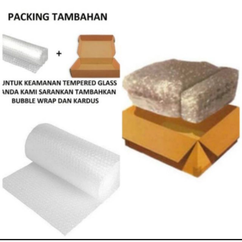 

Packing Tambahan Kardus + Bublewarp