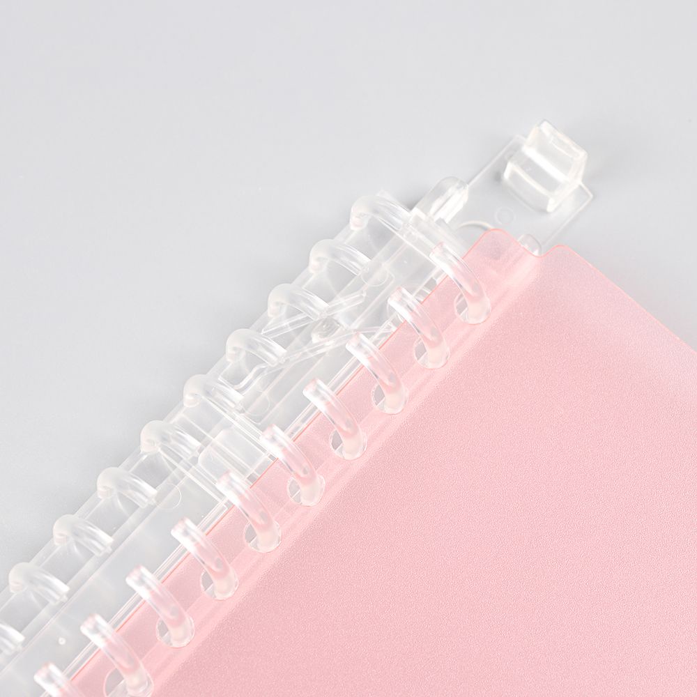 ROW A5/B5 Fashion Loose-leaf Cover Accessory Ring Binder Notebook Paging Separator New File Folder Refillable Plastic 20/26Hole Clear Notepad/Multicolor
