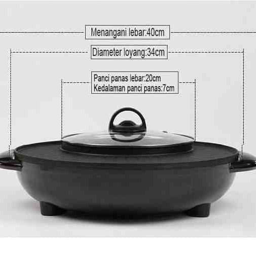 BAROKAH GAMIS Cookorean Smart Grill fry hotpot 2 in 1 masak panggang ala korea bbq