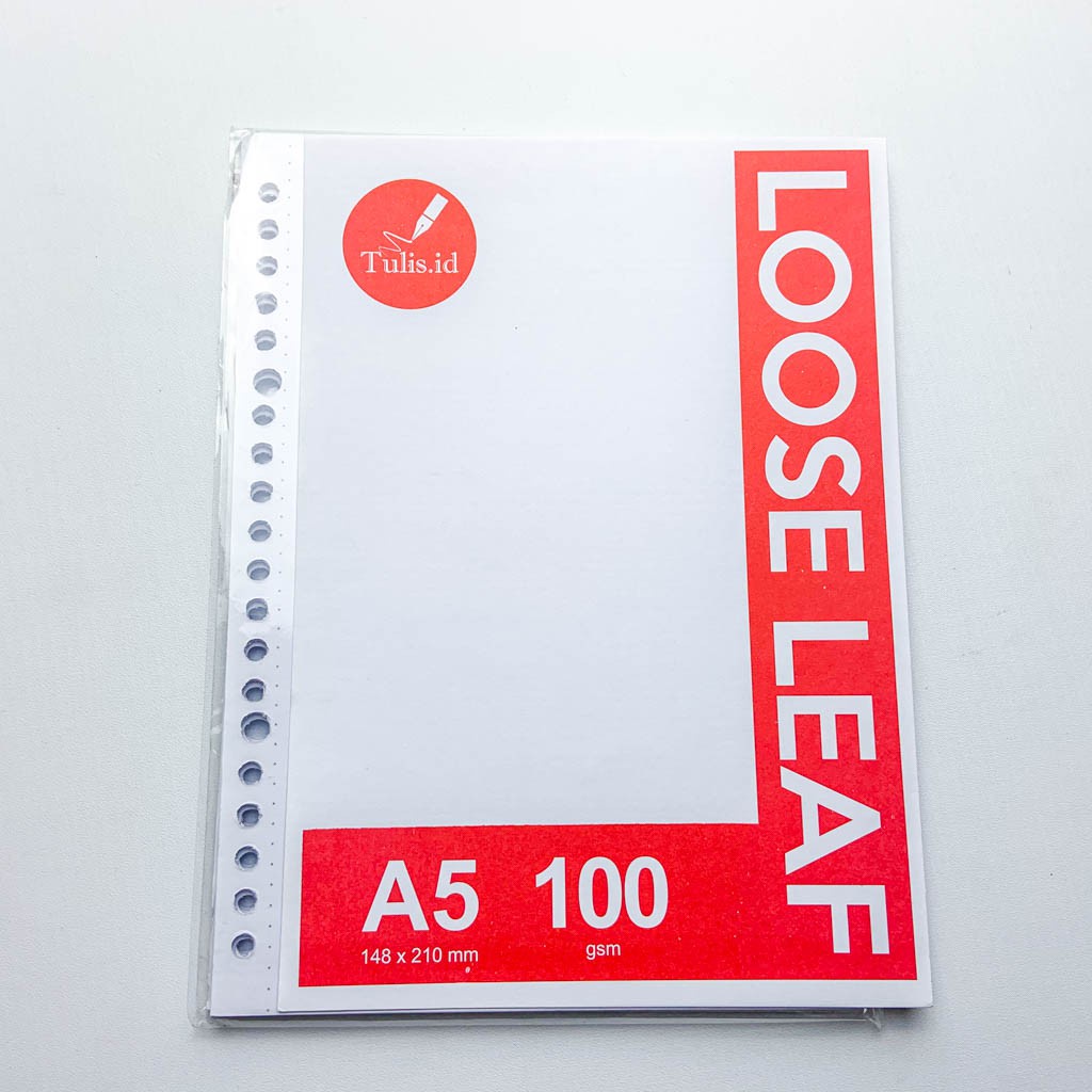 

Basic White Paper Loose Leaf A5 100 GSM Binder Paper Blank Dotted Grid Murah [INSHOP]