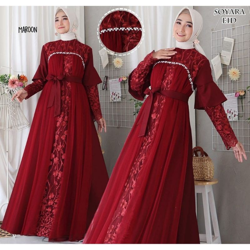 GAMIS PESTA SOYARA / DRESS BRIDESMAID SERAGAMAN / PARTY DRESS MOESLIM