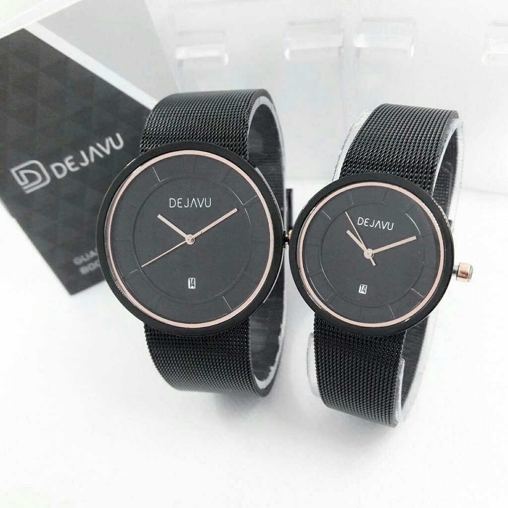 Dejavu DJ5019 Original Watch - Jam Tangan Couple - Strainless Strap Design Pasir