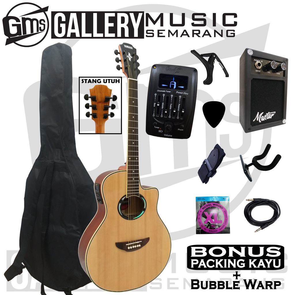 Gitar Akustik Elektrik APX 500II Eq Tuner Cowboy Prener New Double Run Stang Utuh Tanpa Sambungan