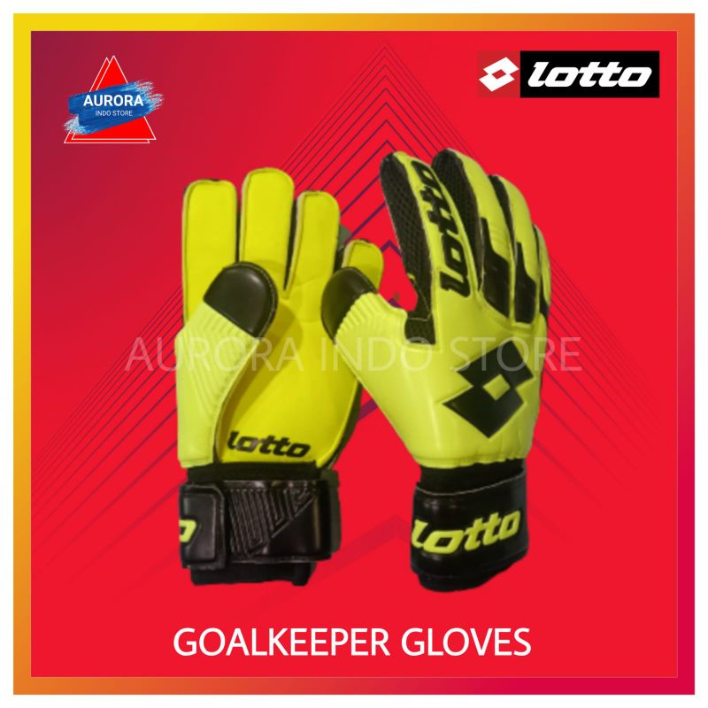 Sarung Tangan Kiper Tulang Goalkeeper Dewasa Size 8 9 10 Gloves Lotto Imp0rt