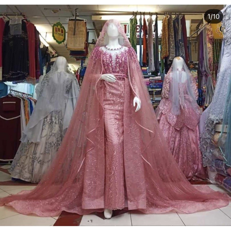 kebaya pengantin slim sayap