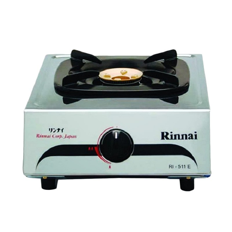 Kompor Rinnai Rinai RI 511 E body Stainless 1 Tungku burner kuningan gas stove RI-511E 511E