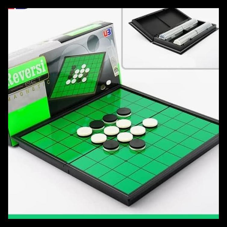Othello Set Magnetic Board, Othello Magnet Boardgame Mainan Termurah