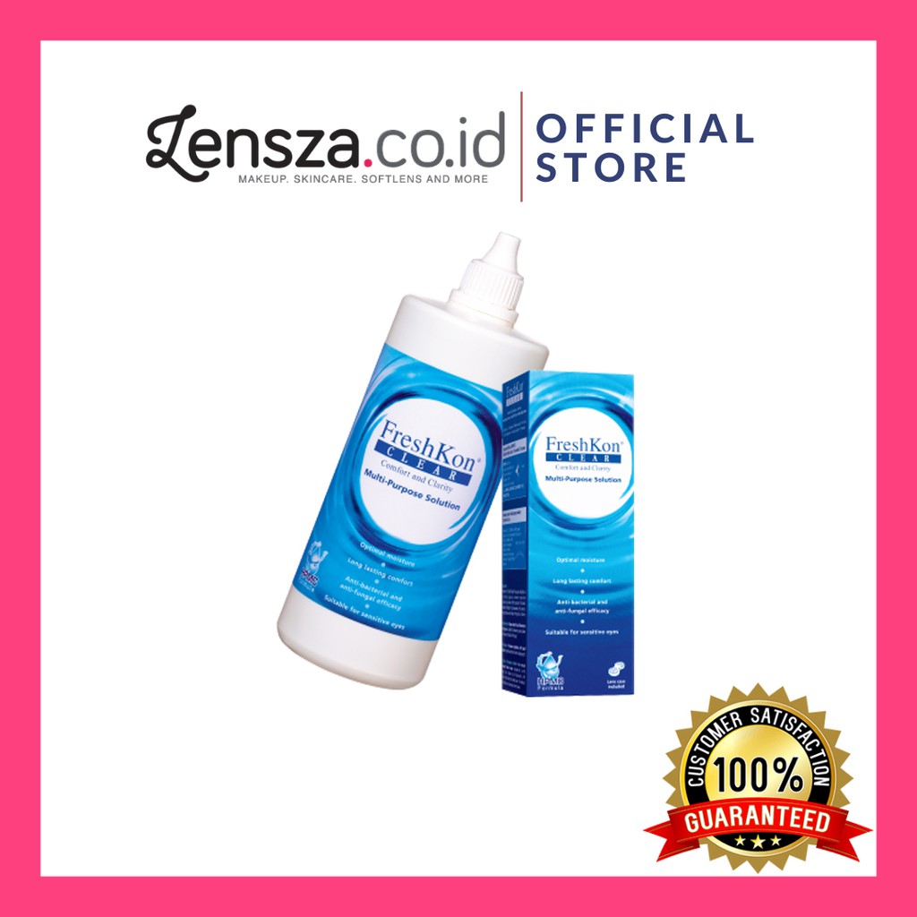 (Free Lenscase) Lensza Cairan FreshKon Clear MPS 360ml / Pembersih Soflens Freshkon Multi Purpsose Solution 360ml