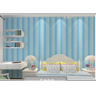 Terlaris Wallpaper Stiker 151 Motif  Garis  Garis  Biru 