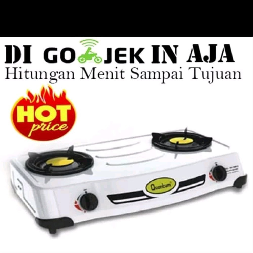 QUANTUM QGC 201 DMPC. Kompor Gas 2 Tungku. Burner Kuningan. Baru Bergaransi Resmi terbaik