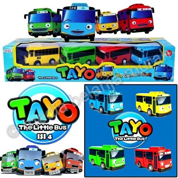 %$%$%$%$] MAINAN TAYO PULLBACK SET ISI 4 - MAINAN BUS TAYO - ACTION FIGURE TAYO
