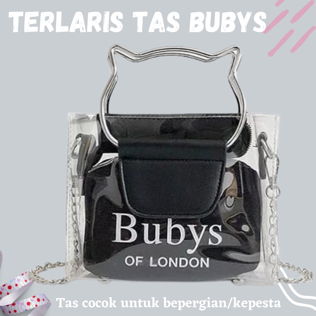 TERBARU TAS BUBYS - Tas Selempang Wanita Slingbag Bubys of london WARNA HITAM