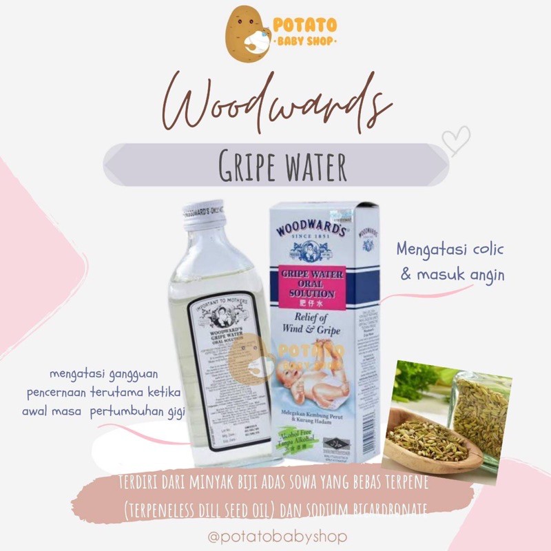 Woodwards Gripe Water / Cua Cui Sirup Anti Kolik Kembung - Pereda Nyeri Tumbuh Gigi