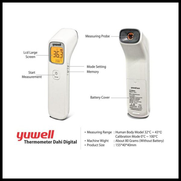 THERMOMETER YUWELL YHW YT1C THERMOMETER INFRARED TERMOMETER DAHI MEDICAL ONLINE