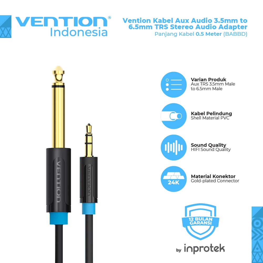 Jual Vention M M Kabel Audio Aux Mm Male To Mm Male Shopee Indonesia