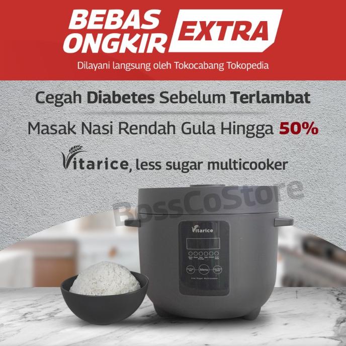 VITARICE Low Carbo Rice Cooker T6/ penanak nasi rendah gula karbo