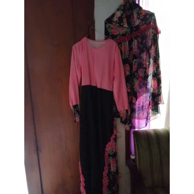 gamis dg hijab berlapis 2