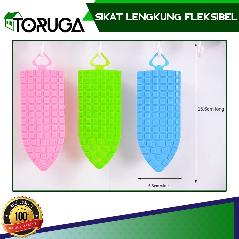 Sikat WC Toilet Lengkung Fleksibel Brush Pembersih Wastafel Lantai Cleaning Serbaguna