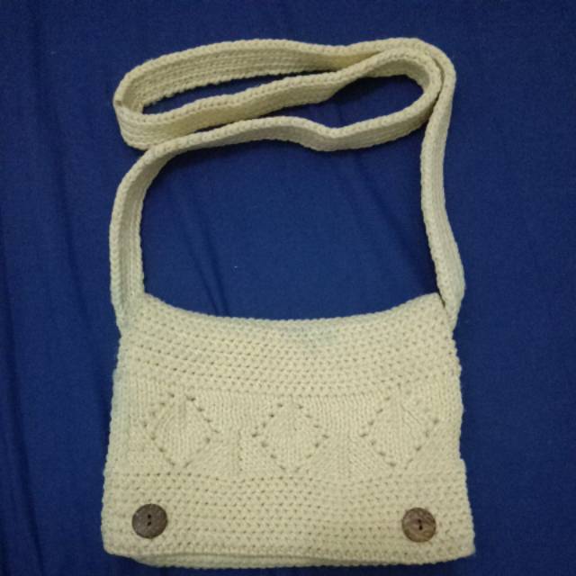 Preloved tas selempang rajut wanita
