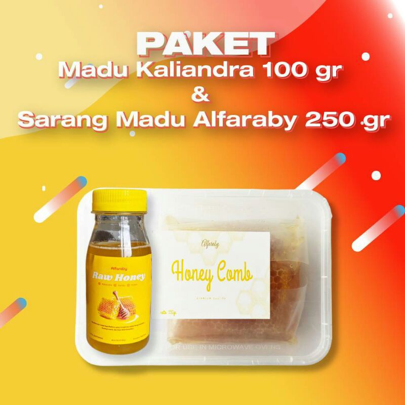 

MQ Paket Madu Kaliandra 100gr & sarang madu honey comb 250gr