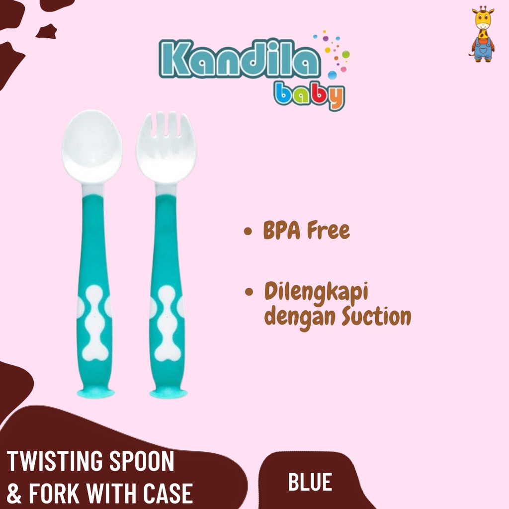 Kandila KDL021-3 Twisting Spoon&amp;Fork W/Case