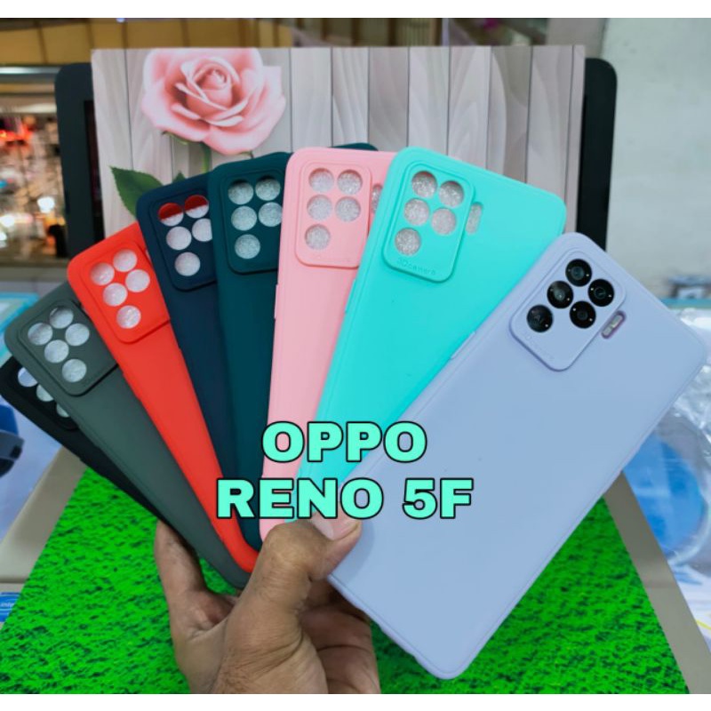Casing Oppo Reno 5fMacaron + pelindung kamera belakang 3D case