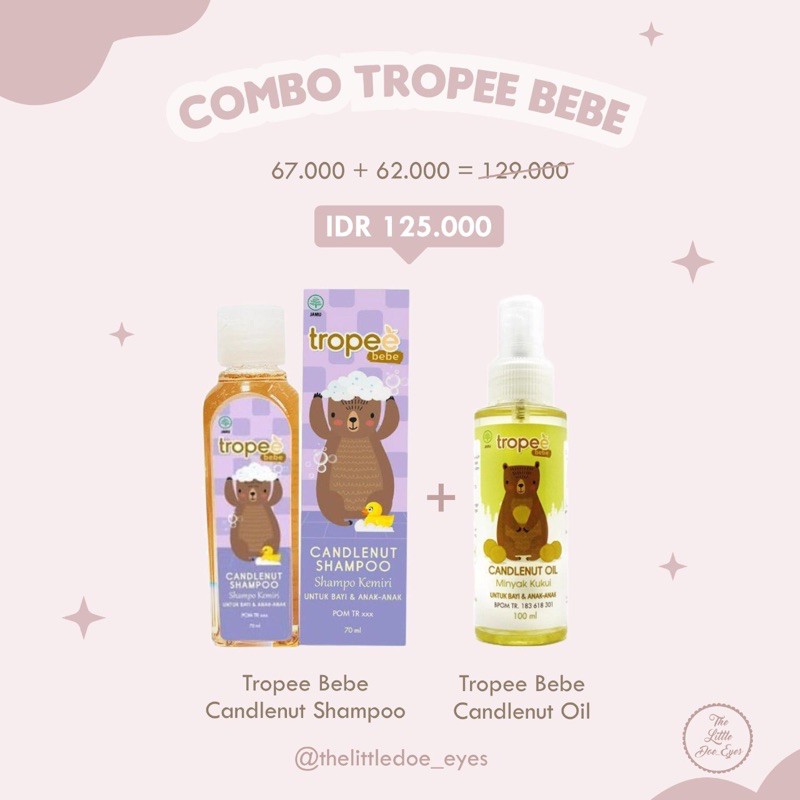 [READY] Combo Tropee Bebe (Tropee bebe oil + Tropee bebe shampoo)