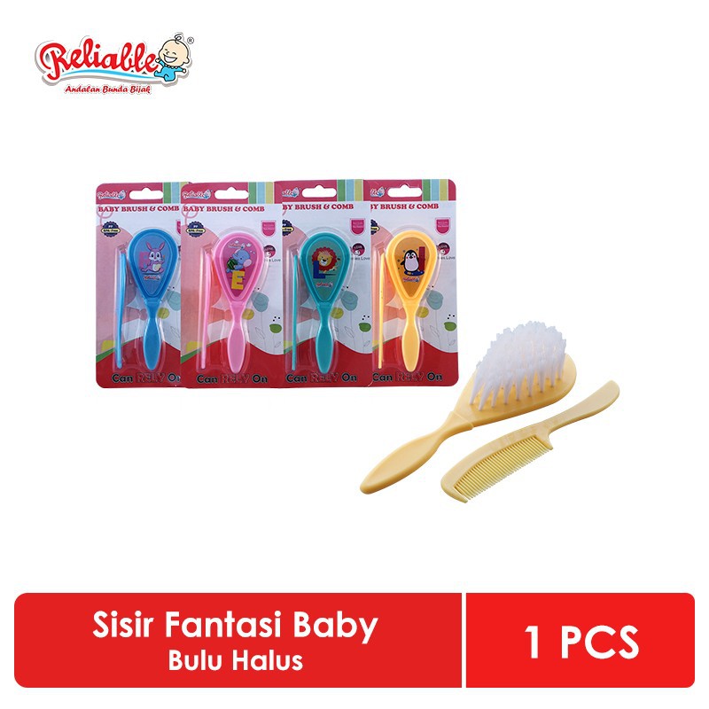 Sisir 2 in 1 Reliable Fantasi Bulu halus bayi