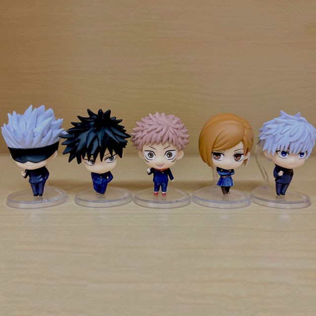 Figure Anime Jujutsu Kaisen set 5 pcs Itadori Gojo Satoru Megumi