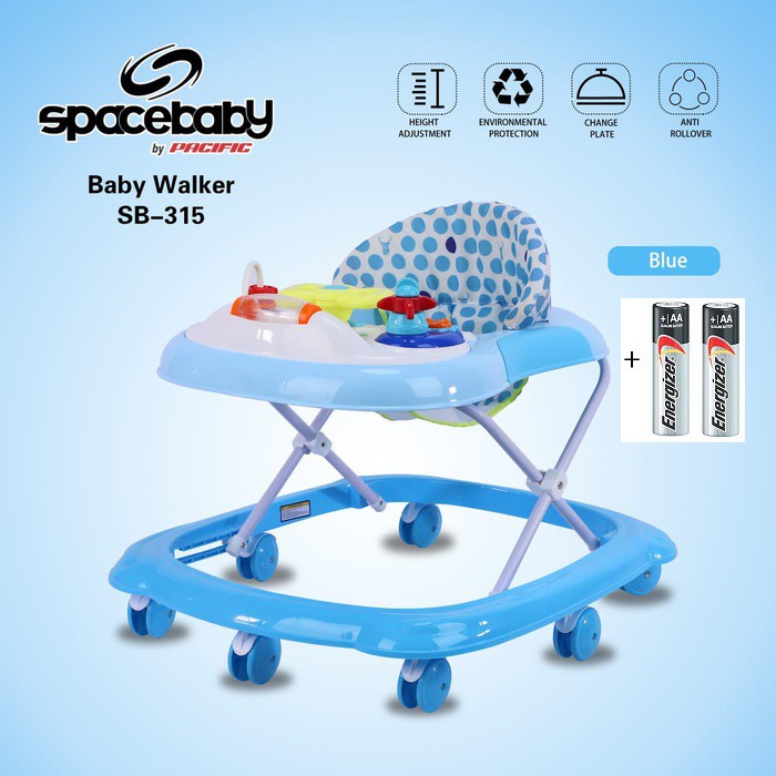 SPACEBABY Baby Walker SB 315  SB 316 Mainan Stir Musik Lampu SPACE BABY  Baby Walker NEW  Musik &amp; Lampu Alat Belajar Jalan Bayi [ * FREE PACKING DUS ALAS ]