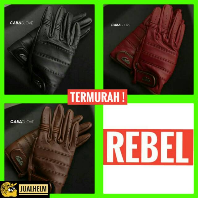 Sarung Tangan Motor Caba Rebel / Sarung Tangan Kulit / Sarung Tangan Bikers