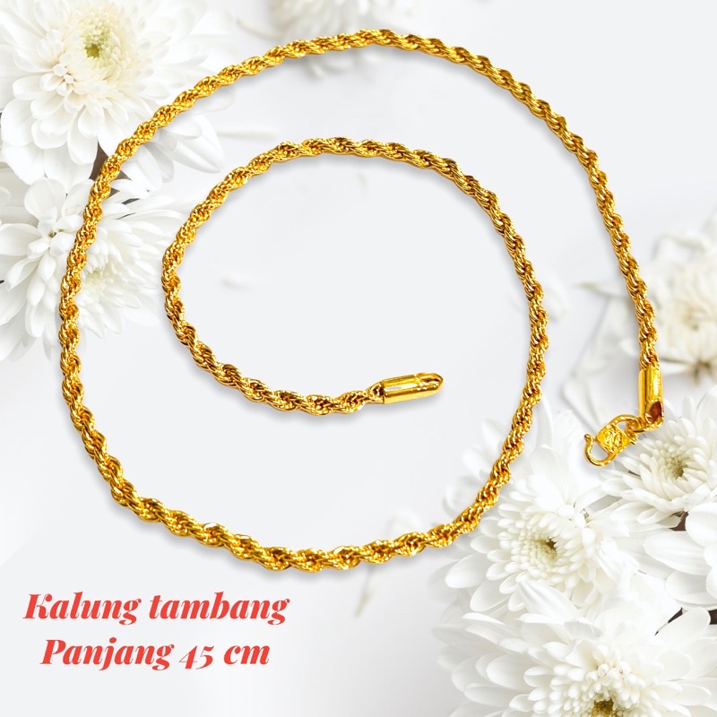 Kalung wanita / lapis emas / kalung tambang