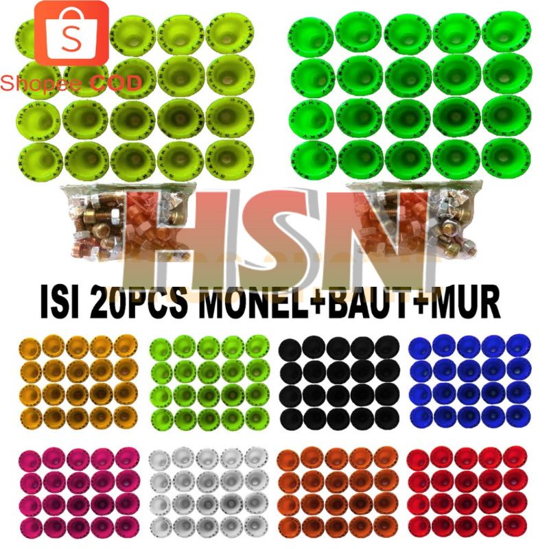 Ring Monel Sharrky Isi 20Pcs Bahan Plastik + Mur Baut - Variasi Motor