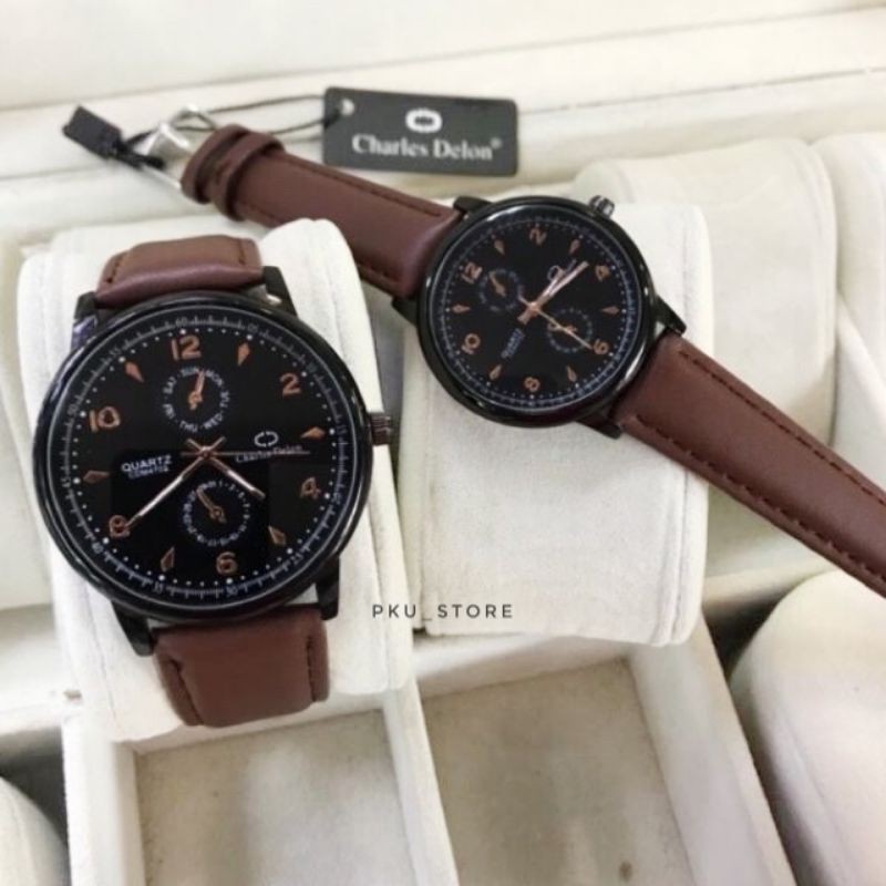 JAM KULIT CHARLES DELON COUPLE_WATER RESISTANT