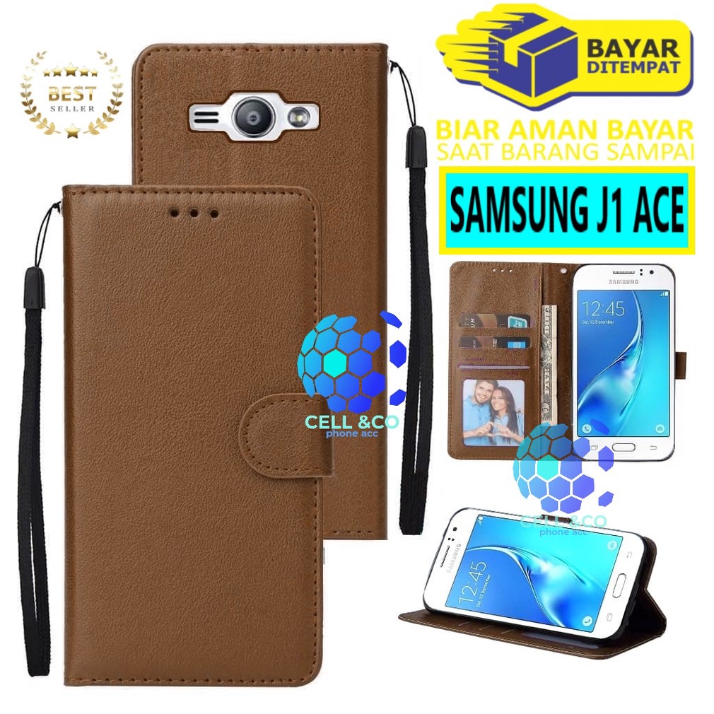Flip cover SAMSUNG J1 ACE Flip case buka tutup kesing hp casing flip case leather wallet