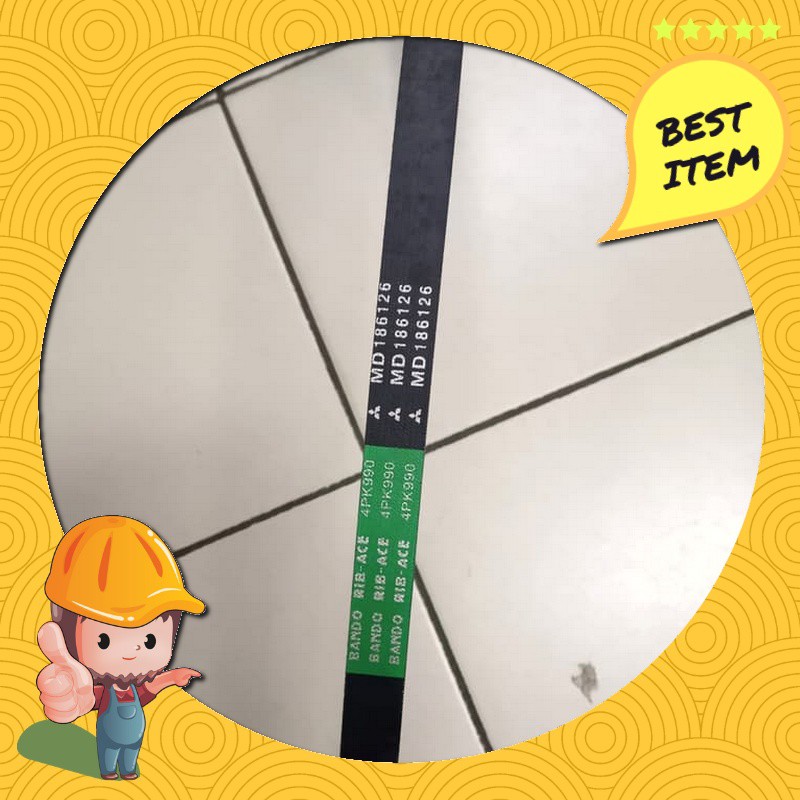 Fanbelt Van Belt Tali Kipas Mitsubishi Eterna Mitsubishi Dangan 4Pk990 ( Asli Original )