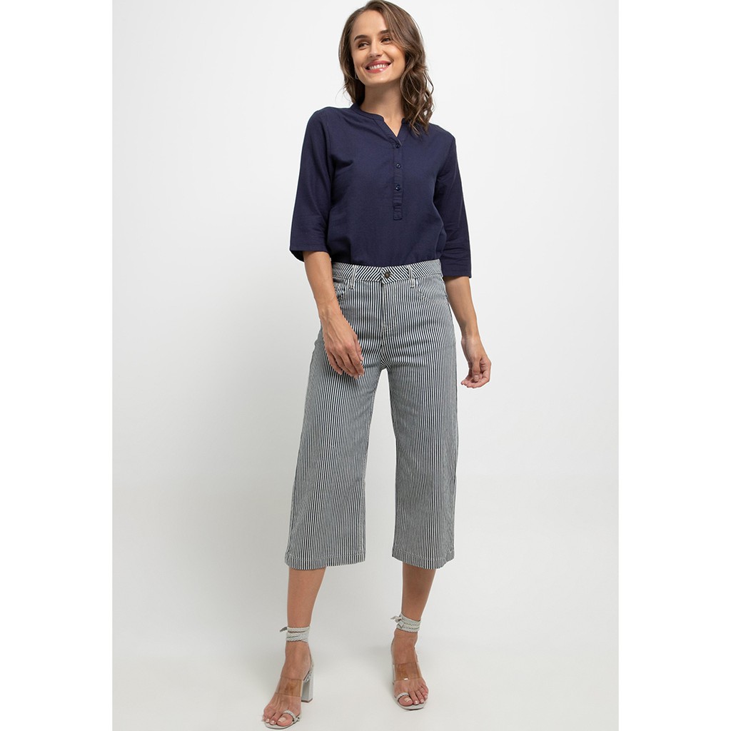 Rodeo - Blouse Wanita - Ginny Blouse - Navy-3