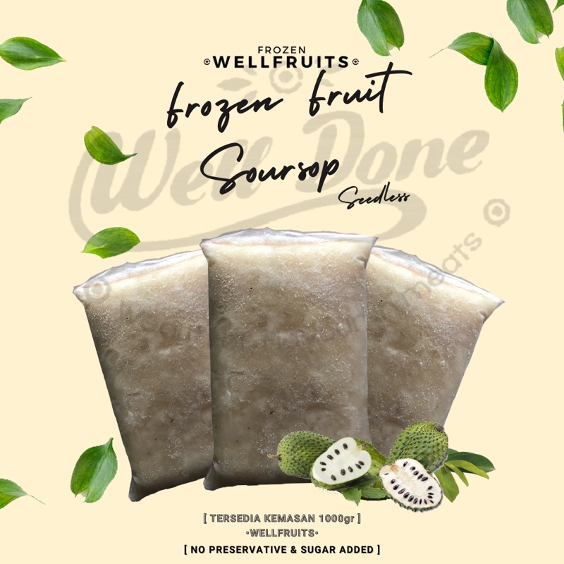

Frozen Fruit Soursop 1000gr (Seedless)