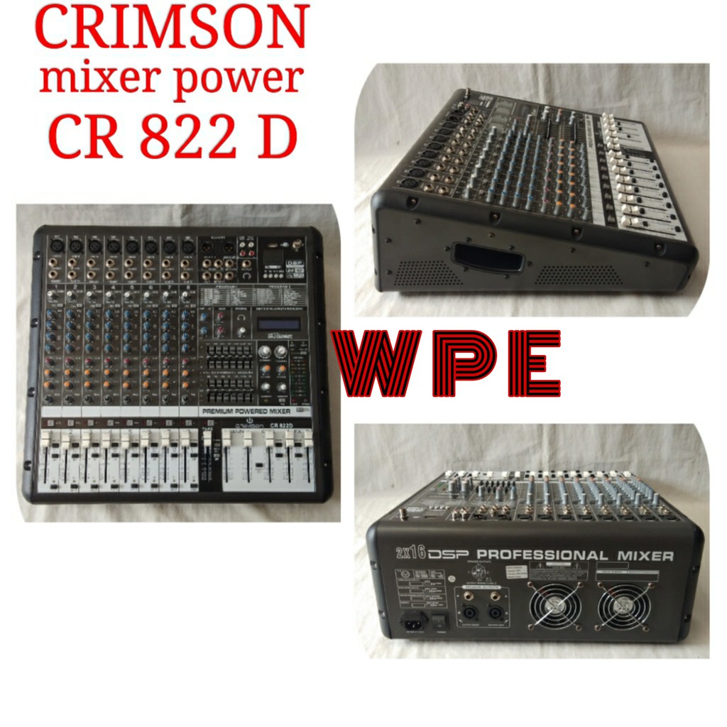 power mixer audio crimson cr822d 8channel cr 822d original