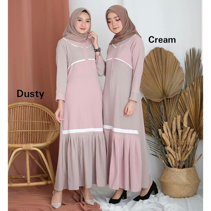 CYRA DRESS | GAMIS MUSLIM WANITA | BAJU GAMIS REMAJA - Milo