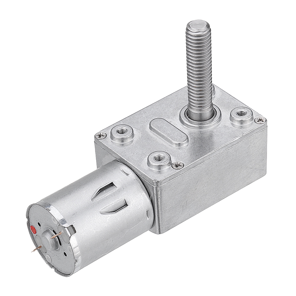 High Speed DC 24V 200RPM Worm Geared Motor Gearbox Reducer with Self-locking
