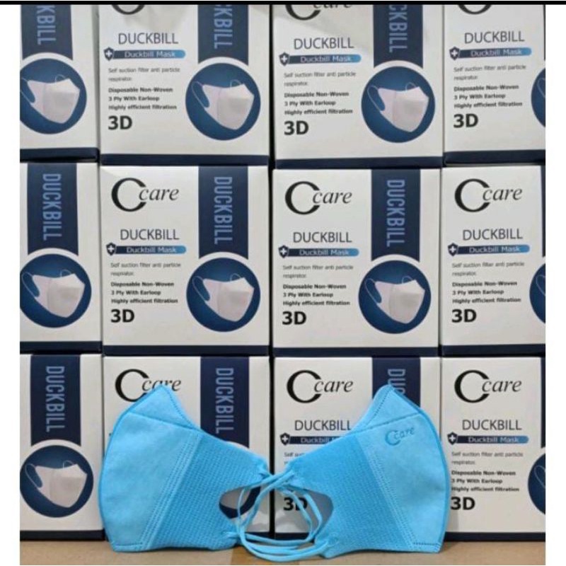 MASKER 3PLY DUCKBILL CCARE ISI50PCS,MASKER 3PLY DUCKBILL 3D OCARE