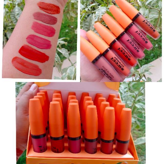 LIP GLOSS SASIMI NUDE S-859  LIPCREAM SASIMI SWEET ORANGE MATTE [PERBOX]