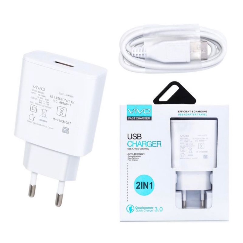 Charger Vivo 3A Qualcomm (Support Fast Charging)