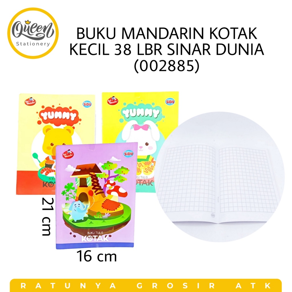 

1 PCS BUKU MANDARIN KOTAK KECIL 38 LBR SINAR DUNIA / BUKU KOTAK KECIL / BUKU SEKOLAH (002885)